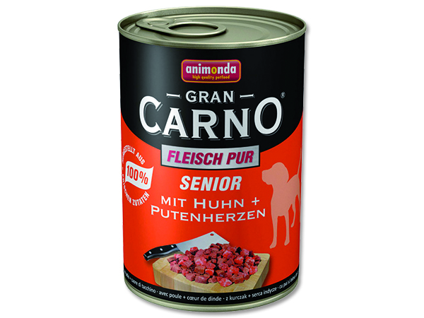Konzerva ANIMONDA Gran Carno senior kuře + krůtí srdce 400g