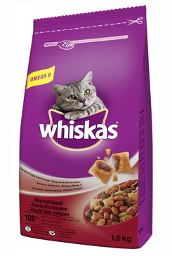 Whiskas Dry s hovězím masem 1,4kg