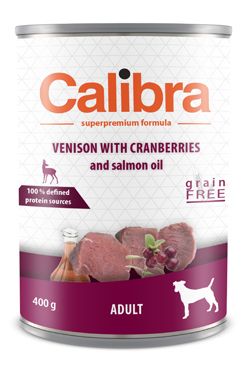 Calibra Dog konz.Adult zvěřina s brusinkam 400g