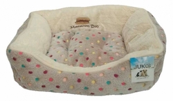 Pelíšek s puntíky Extra soft Bed šedá XS 47 cm