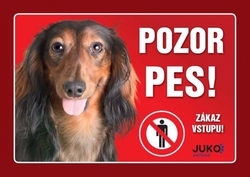Cedulka plast JEZEVČÍK dlouhosrstý hnědý