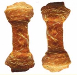 Buvolí uzel obalený kuřecím masem JUKO Exclusive Snacks 6,5 cm (15 ks)