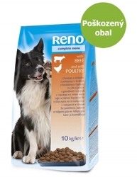 RENO Dog hovězí a drůbeží, granule 10 kg - Poškozený obal - SLEVA 25 %
