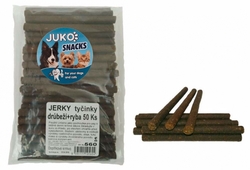 Jerky tyčinky Drůbeží & ryba JUKO Snacks (50 ks)