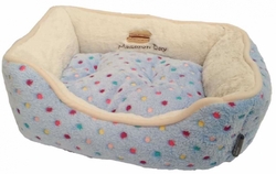 Pelíšek s puntíky Extra soft Bed modrá S 61 cm