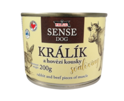 FALCO SENSE DOG králík a hovězí kousky svaloviny 200g