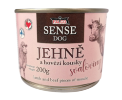 FALCO SENSE DOG jehněčí a hovězí kousky svaloviny 200g