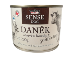 FALCO SENSE DOG daněk a hovězí kousky svaloviny 200g