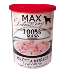 MAX deluxe krůtí a kuřecí svalovina 400g