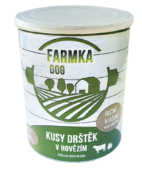 FARMKA DOG kusy drštěk v hovězím 800g