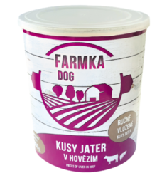 FARMKA DOG kusy jater v hovězím 800g