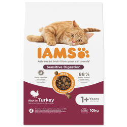 Krmivo IAMS Cat Adult Sensitive Digestion Turkey 10kg Krmivo IAMS Cat Adult Sensitive Digestion Turkey 10kg