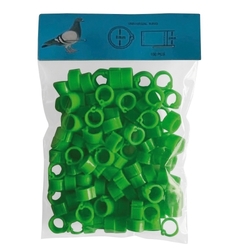 Zámkové kroužky na holuby 8 mm, zelená 1 ks