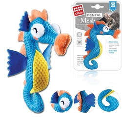 GiGwi Dental Mesh modrý mořský koník, catnip