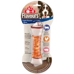 Pochoutka 8in1 Triple Flavour kost žvýkací L 