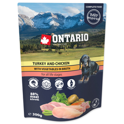Kapsička Ontario krůta a kuře se zeleninou ve vývaru 300g