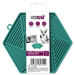 Podložka lízací Epic Pet Lick&Snack hexagon světle zelený 17x15cm