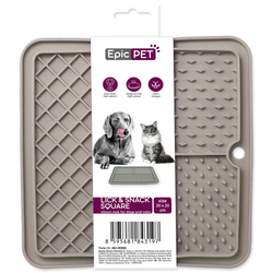 Podložka lízací Epic Pet Lick&Snack čtverec světle šedý 20x20cm