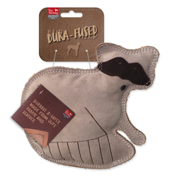 Hračka Dog Fantasy Dura-fused mýval pískací, kůže a juta 18,5cm