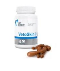 Vet Expert VetoSkin 60 kapslí (Twist Off) - přípravek na kůži a srst pro psy a kočky