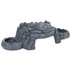 Úkryt Repti Planet Jeskyně s dvěma miskami 39x14,5x9,5cm