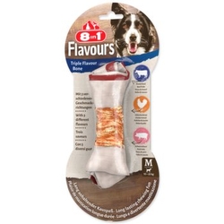 Pochoutka 8in1 Triple Flavour kost žvýkací M 