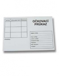 Očkovací průkaz pes  malá kartička 1ks