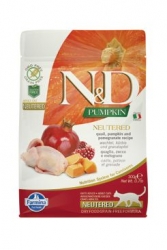 N&D GF Pumpkin CAT NEUTERED Quail & Pomegranate 300g