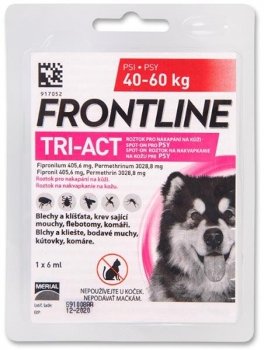 Frontline Tri-Act pro psy Spot-on XL (40-60 kg) 1 pip