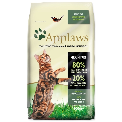 Krmivo APPLAWS Dry Cat Chicken with Lamb 400g