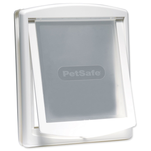 Dvířka PetSafe plastová s transparentním flapem bílá, výřez 37x3