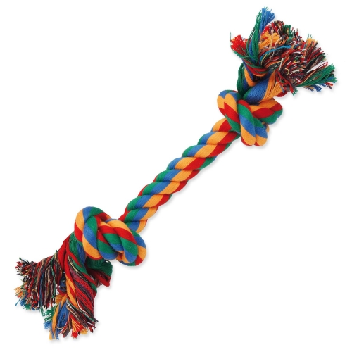 Hračka Dog Fantasy uzel bavlněný barevný 2 knoty 25cm