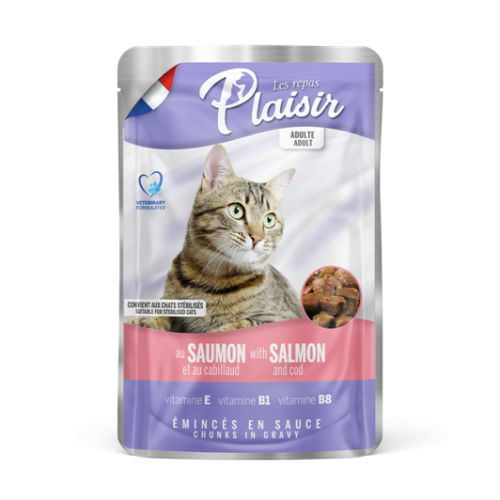 Plaisir Cat losos & treska, kapsička 100 g