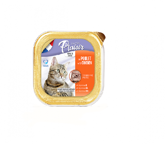 Plaisir Cat kuřecí, vanička 100 g