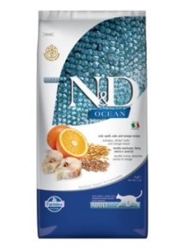 N&D OCEAN CAT LG Adult Codfish & Orange 300g