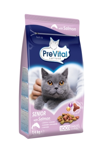 PreVital kočka senior losos 1,4 kg