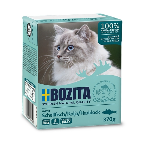 Bozita Cat kousky v želé s treskou, tetrapak 370 g