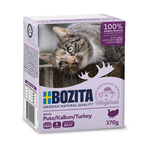 Bozita Cat kousky v želé s krůtím, tetrapak 370 g