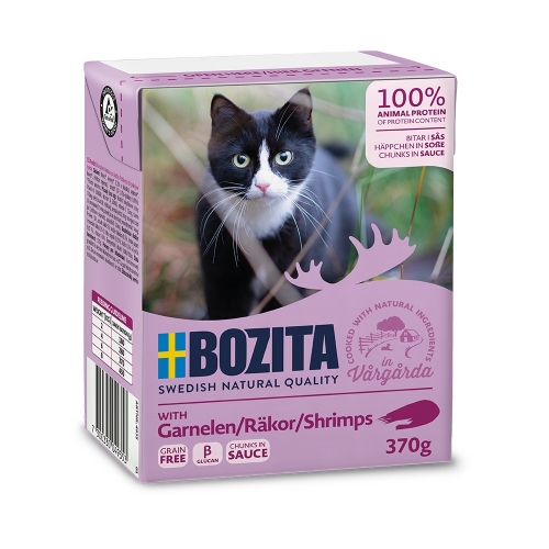 Bozita Cat kousky v omáčce s krevetami, tetrapak 370 g