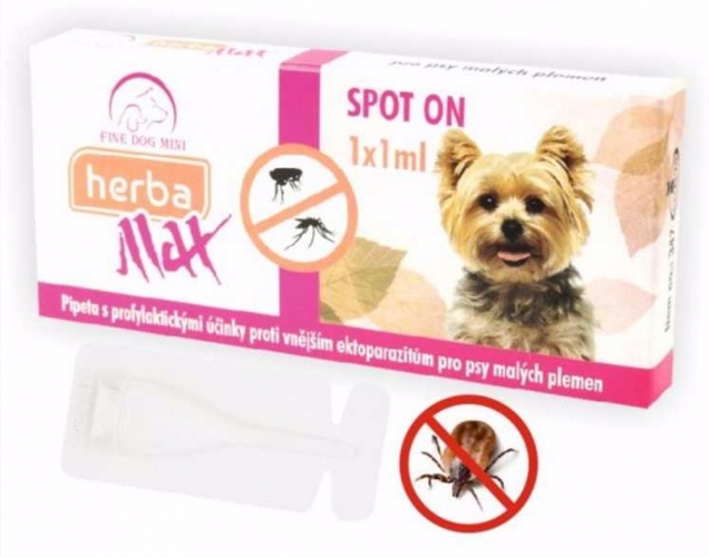 Max Herba Spot-on Dog repelentní kapsle, pes do 15 kg (1 x 1 ml