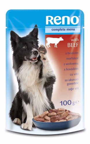 RENO Dog hovězí, kapsa 100 g