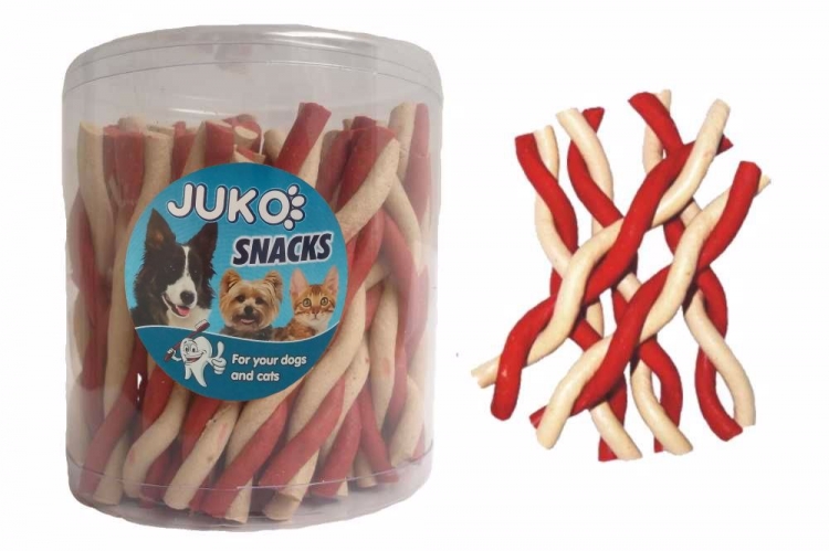 Jerky tyčinka kroucená Vanilka & hovězí JUKO Snacks (50 ks)