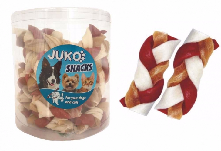 Splétaný copánek Hovězí JUKO Snacks (40 ks)