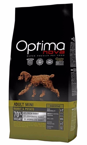 OPTIMAnova Dog Adult Mini Digestive Rabbit & Potato GF 2 kg