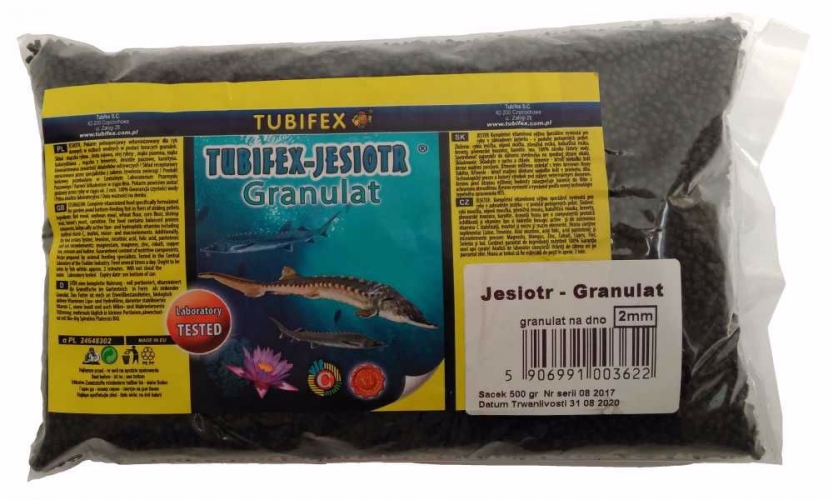 Tubifex krmivo pro jesetery 2 mm 0,5 kg