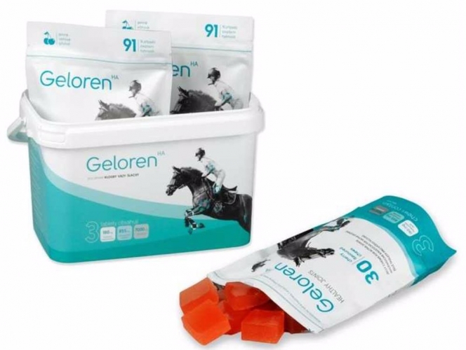 Kloubní výživa kůň Geloren (3 x 450 g ) - višňová