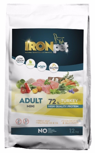 IRONpet Dog Adult Mini Turkey (Krocan) 12 kg