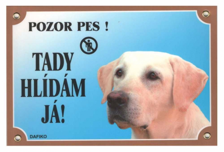 Cedulka Dafiko LABRADOR světlý