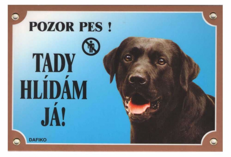 Cedulka Dafiko LABRADOR černý