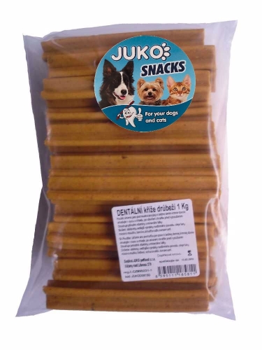 Dentální kříž Drůbeží JUKO Snacks 1 kg (cca 45 ks)